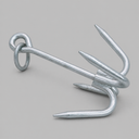 1KG Grapnel Anchor Hook – Hot Dipped Galvanized 4-Flute Folding Grappling Anchor with Ring, 11.5" Marine Anchor for Kayak, Small Boat, Fishing, Yacht
