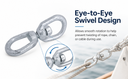 5/8" Eye & Eye Swivel for Marine Boats – Hot Dipped Galvanized Mooring Connector 5,200 lbs WLL