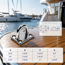 Boat Deck Stainless Steel Square Pad Eye Rigging Lift Marine Grade