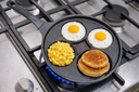 Banh Xeo Maker Pan 4 Mold Nonstick Skillet, Vietnamese Mini Pancake Pan for Crispy Banh Xeo, Crepes, Egg Dishes, Breakfast and Snack Cooking