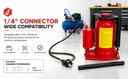 32 Ton Heavy Duty Air Hydraulic Bottle Jack, 10-7/8" to 16-15/16" Lift Range, Pneumatic & Manual Shop Jack for Truck & Equipment Repair