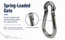5 Pcs Marine T316 Stainless Steel 1/2" Carabiner Spring Snap Hook Marine 800 Lbs WLL