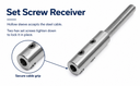 Marine Deck Boat Set Screw Threaded Stud For 1/8", 3/16" 1/4" Cable Wire Stainless Steel T316