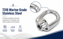 20 Pcs Marine T316 Stainless Steel EYE NUT 5/16" UNC Tap Thread 700 lbs WLL