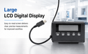 12" Digital Readout DRO Large LCD Readout Scale for Bridgeport Mill Lathe
