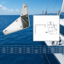 Marine Boat T316 Stainless Steel Angle Plate, Rigging Lifting Hardware for Deck, Dock, Rope, Cable, Chain, and Marine Applications