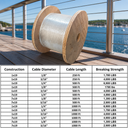 1x19, 7x19 Construction T316 STAINLESS STEEL Cable Wire Rope Perfect for DIY Deck or Stair Cabling Project