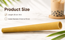 20 Pc Hand Crafted Organic 8" Biodegradable, Reusable Bamboo Drinking Straws