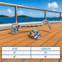 Boat Deck Cabin Hook Latch Stainless Steel Hardware, Door Window Hook Lock for Marine Boat, Yacht - PACK 4