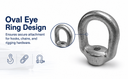 Threaded Eye Nut Ring Oval Lifting Marine Forged Style Stainless Steel T316