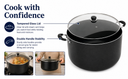 40 Qt Nonstick Saucepot with Lid, 17-3/8" (44CM) Sauce Pan, Double Handles for Milk, Soup & Everyday Cooking