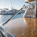 Cable Jaw Swageless Turnbuckle Pipe Turnbuckle, T316 Stainless Steel Wire Rope Tensioner for Marine, Deck, Dock, and Railing