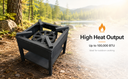 100,000 BTU High Pressure Square Propane Stove Burner, 16.5" Outdoor Gas Cooker with Regulator for Camping, Boiling & Outdoor Cooking