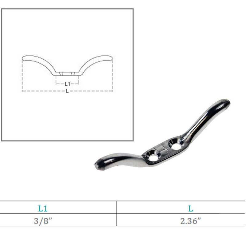 Marine Hardware Stainless Steel Rope Cleat Steel Deck Boat Cleat