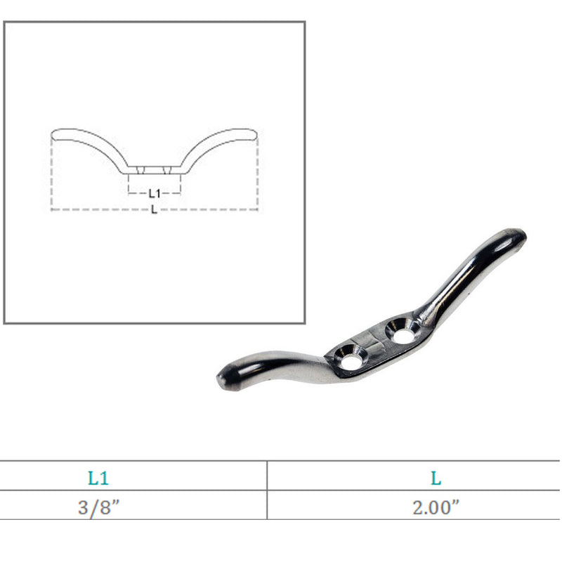 Marine Hardware Stainless Steel Rope Cleat Steel Deck Boat Cleat