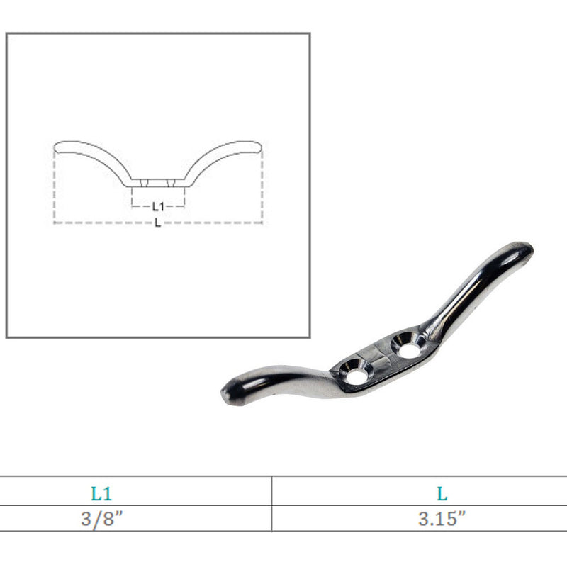 Marine Hardware Stainless Steel Rope Cleat Steel Deck Boat Cleat