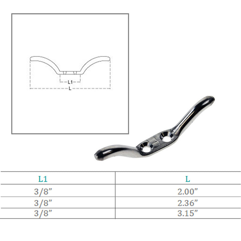 Marine Hardware Stainless Steel Rope Cleat Steel Deck Boat Cleat