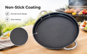 21-1/2" Stainless Steel Flat Comal Griddle – Round Non-Stick Grill & Frying Pan for Tacos, Tortillas, BBQ & Outdoor Cooking