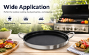 21-1/2" Stainless Steel Flat Comal Griddle – Round Non-Stick Grill & Frying Pan for Tacos, Tortillas, BBQ & Outdoor Cooking