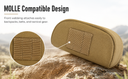 Molle Tactical SUNGLASSES Case Carrying Pouch Eyeglasses Padded Case-TAN
