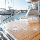 Stainless Steel Swageless Lag Stud Cable Rail Fitting, Marine Boat Wire Rope Railing End Terminal for Wood Posts, Deck, Dock, and Outdoor Use