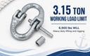 4 Pcs Grade 80 Hammerlock Coupling Link, 10mm Hot Dipped Galvanized Connector – 3.15 Ton (6,900 lbs WLL) for Chain Sling, Rigging & Lifting
