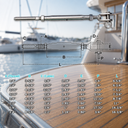 Marine T316 Stainless Steel Cable Jaw and Swage Stud Thread Turnbuckle, Wire Rope Tensioner for Deck, Dock, Boat, and Railing