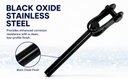 Black Oxide T316 Stainless Steel Hand Swage Toggle Jaw For 1/8" Cable Wire