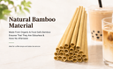 20 Pc Hand Crafted Organic 8" Biodegradable, Reusable Bamboo Drinking Straws