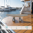 Boat Cleat Marine Trimline Dock Cleat T316 Stainless Steel Flat Top Cleat for Boat, Dock, Deck, Yacht, Rope, Line, and Mooring Hardware