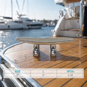 Boat Cleat Marine Trimline Dock Cleat T316 Stainless Steel Flat Top Cleat for Boat, Dock, Deck, Yacht, Rope, Line, and Mooring Hardware