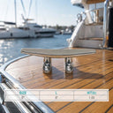 Boat Cleat Marine Trimline Dock Cleat T316 Stainless Steel Flat Top Cleat for Boat, Dock, Deck, Yacht, Rope, Line, and Mooring Hardware