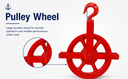 Scaffold Hoist Pulley, 8" Scaffolding Wheels Cast Iron, 1000lbs Pulley Wheel Gin Wheel, Gin Block Pulleys for Lifting