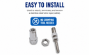4 Pcs Marine T316 Stainless Steel 3/16" Swageless Threaded Stud 5/16" Thread For 3/16" Cable