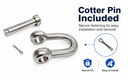 4 Pcs Mil-Spec Forged 5/16" Round Pin Chain Shackle 1,300 Lb WLL Stainless Steel