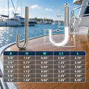 Marine Boat J Bolt Spring Hook J-Bolt J Hook Stainless Steel T316