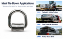 4 Pcs Marine T316 Stainless Steel 3/4" Weld-On Lashing Ring Heavy D Rings 6,500 Lbs Tie-Down Anchor