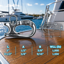 Marine Boat Stainless Steel Rope Sheet Snap Shackle, Quick Release Rope Shackle for Yacht, Sailboat, Dock, Rigging, and Sailing Hardware