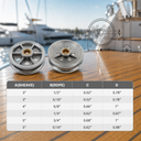 Marine Boat T304 Stainless Steel Sheave Wire Rope Pulley, Brass Bushing Cable Pulley Wheel for Rigging and Deck Hardware