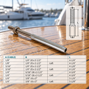 Hand Swage Lifeline Stud RH Cable Rail, T316 Stainless Steel Marine Grade Thread Wire Rope Railing Fitting - PACK 4
