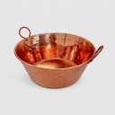 18" Copper Cazo de Cobre for Carnitas Tacos, Heavy Duty 100% Pure Copper Mexican Cooking Pot, Large Jam Pan for Candy, Sauce & Traditional Cooking, Handmade in Mexico