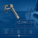 Marine Boat Stainless Steel Swageless Toggle Jaw for Cable, Wire Railing Toggle Jaw Fitting for Deck, Stair, Balcony, and Marine Rigging