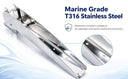 27" T316 Stainless Steel Anchor Bow Roller – Marine Boat Anchor Roller for Docking, Yacht & Rigging Systems
