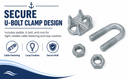 3" Heavy Duty Drop Forged Wire Rope Clip – Hot Dipped Galvanized Steel Cable Clamp for Rigging, Lifting & Wire Rope Securing
