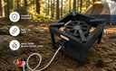 100,000 BTU High Pressure Square Propane Stove Burner, 16.5" Outdoor Gas Cooker with Regulator for Camping, Boiling & Outdoor Cooking