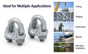 3" Heavy Duty Drop Forged Wire Rope Clip – Hot Dipped Galvanized Steel Cable Clamp for Rigging, Lifting & Wire Rope Securing