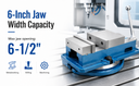 6'' Accu Lock Precision Vise w/ Swivel Base Milling Drilling Machine Bench Clamp
