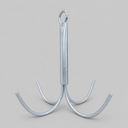 Galvanized Steel 12mm 4-Prong Grapnel Anchor – Heavy Duty Reef Anchor for Boat, Kayak, Canoe & Jet Ski Marine Use