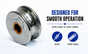 Marine T304 Stainless Steel Brass Bushing 1-1/4" Sheave Wire Rope Pulley For 5/16" Rope