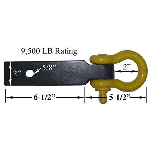 9500LB SHACKLE Clevis Hitch Recovery D Ring 2 Receiver